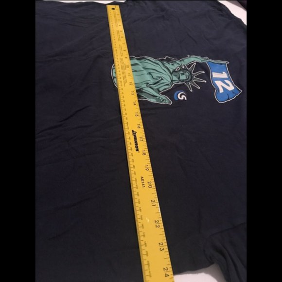Seattle Seahawks T-shirt. Statue of Liberty 12 flag from super bowl 48. - Picture 4 of 5